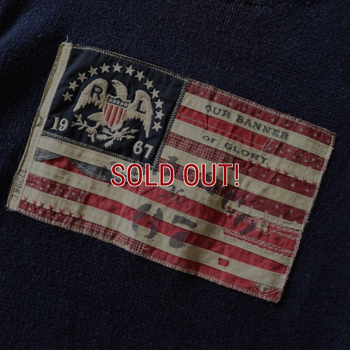 画像4: POLO RALPH LAUREN 星条旗コットンニットセーター　 表記M  (4)
