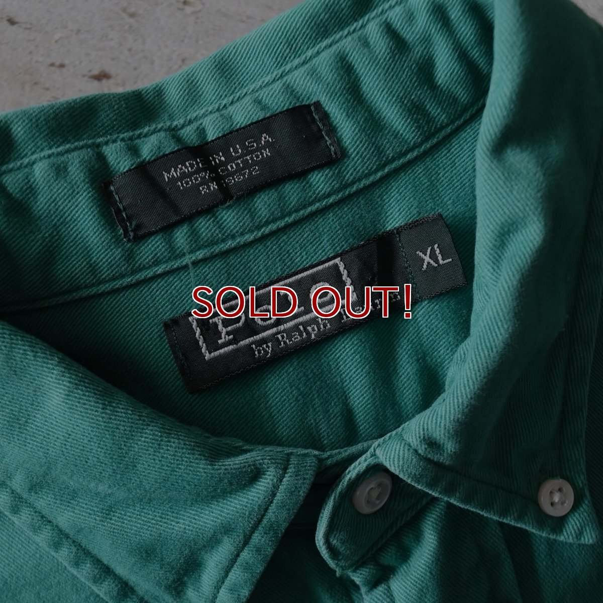 画像2: 1980s Polo by Ralph Lauren ボタンダウンシャツ　 "MADE IN USA"　 表記boysXL  (2)
