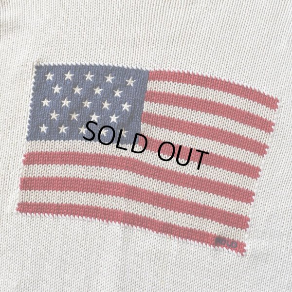 画像4: 1990s Polo by RalphLauren 星条旗コットンニットセーター　 実寸XL 