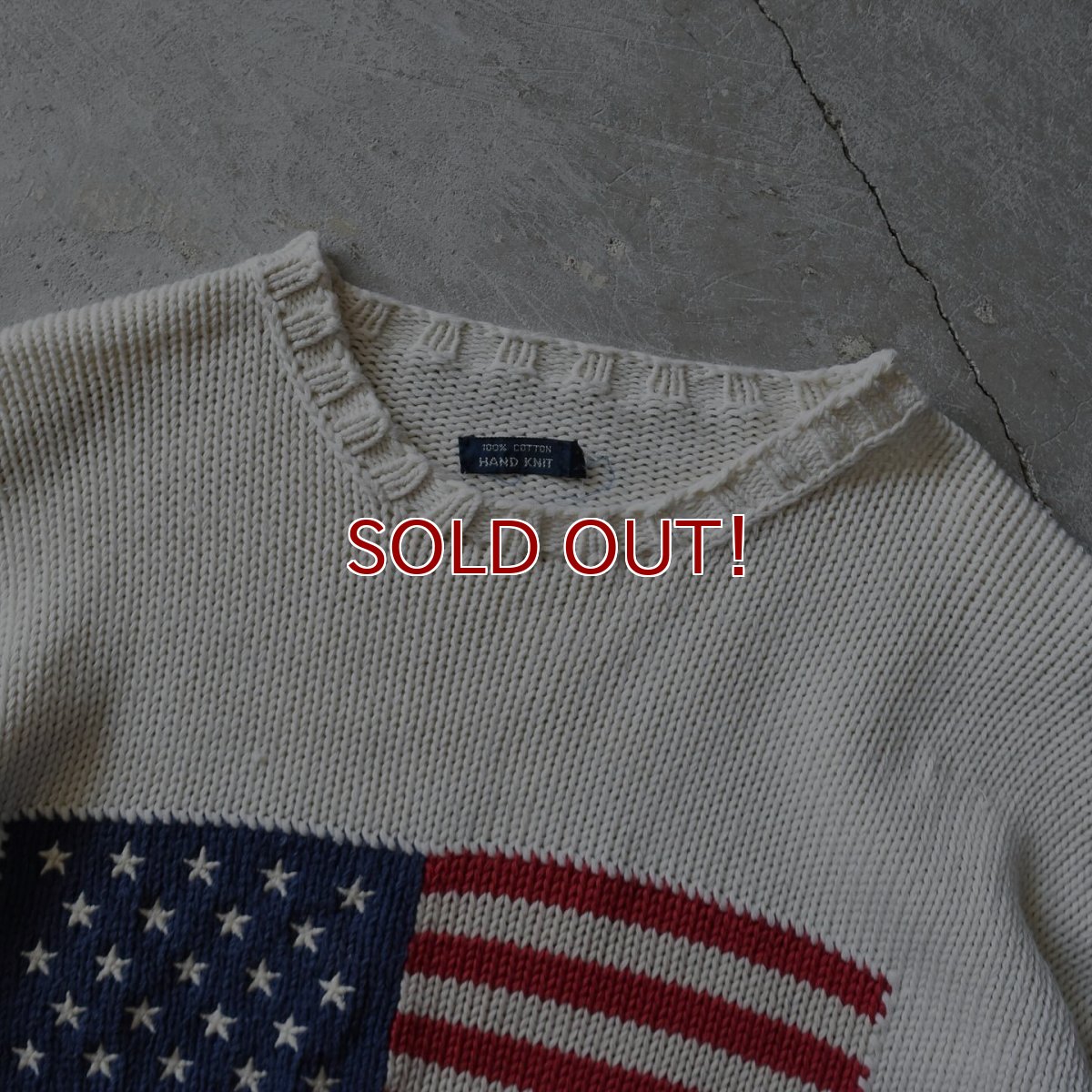 画像2: 1990s Polo by RalphLauren 星条旗コットンニットセーター　 実寸XL  (2)