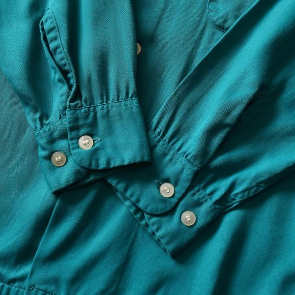 画像8: 1950s TOWNCRAFT レーヨンギャバジンシャツ　 "MADE IN USA"　 表記S 