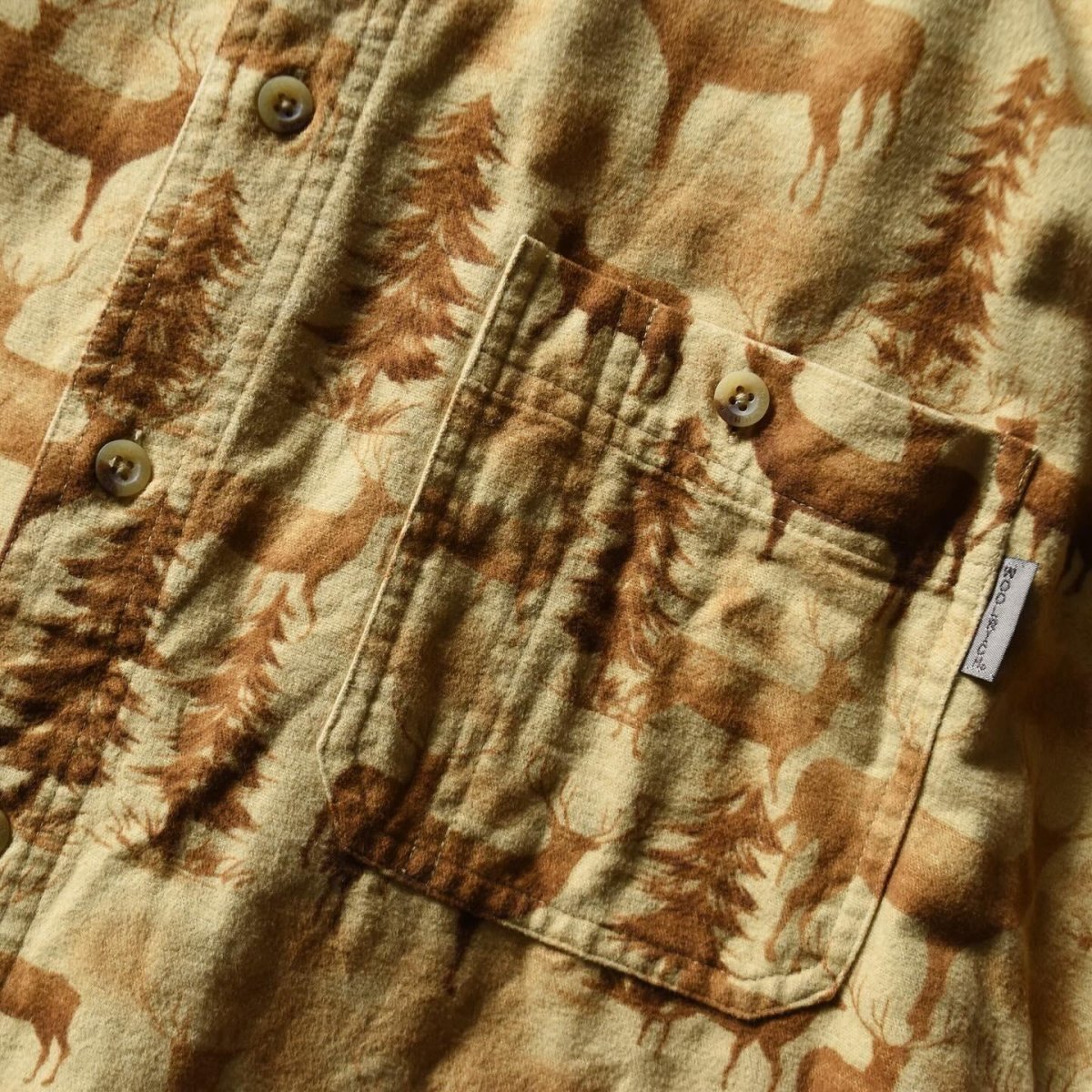 画像5: WOOLRICH シカ柄シャモアクロスシャツ　 表記M  (5)