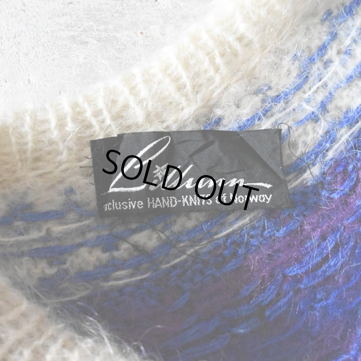 画像2: LILLUNN ノルディックモヘアセーター　 "HAND KNIT OF NORWAY"　 実寸L  (2)