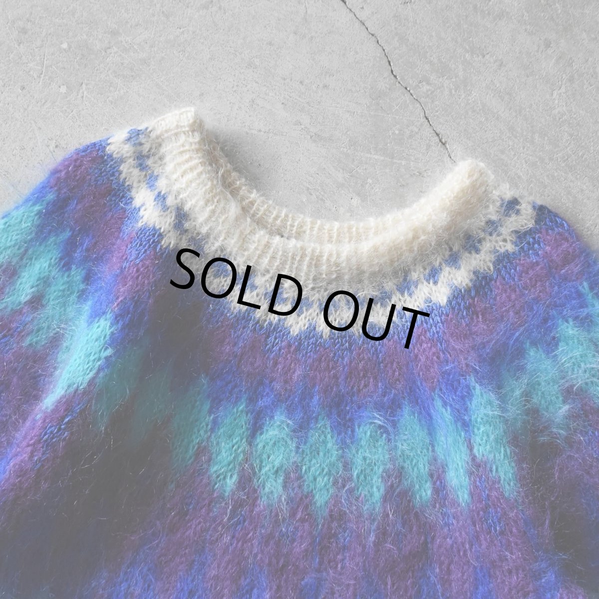 画像3: LILLUNN ノルディックモヘアセーター　 "HAND KNIT OF NORWAY"　 実寸L  (3)