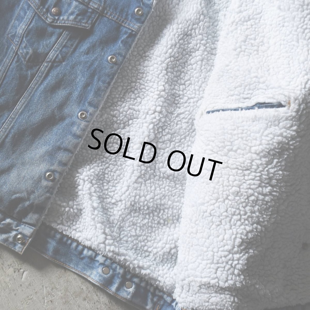 画像8: 1990s Levi's 70609 デニムボアジャケット　 "MADE IN USA"　 表記L  (8)
