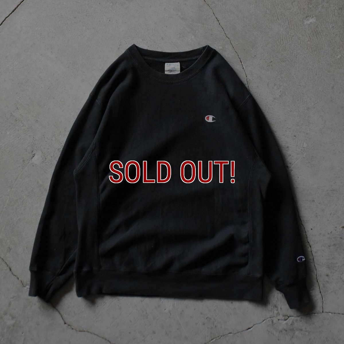 画像1: Champion リバースウィーブスウェット　 "BLACK"　 表記L  (1)
