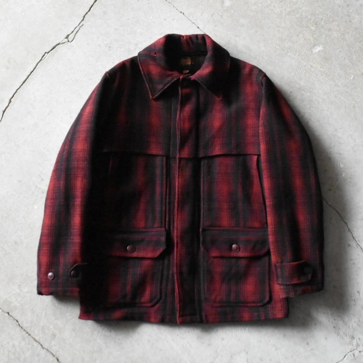 画像1: 1930-40s WOOLRICH ウールハンティングコート　 "MADE IN USA"　 表記40  (1)