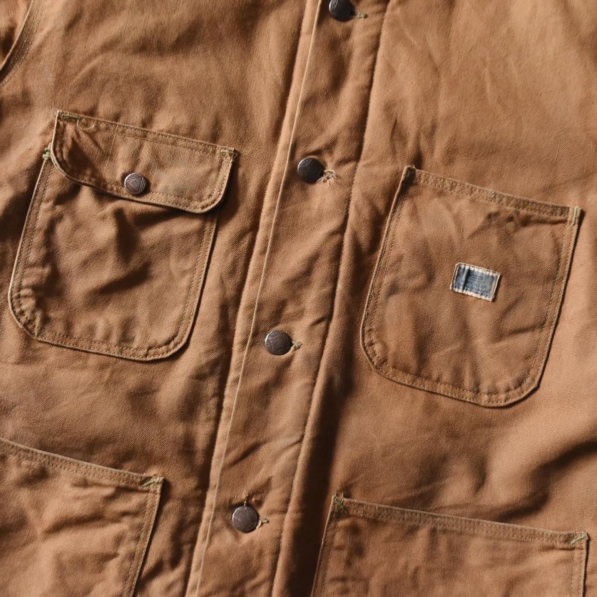 画像6: 1960s SEARS ブラウンダックカバーオール　 /キルティングライナー　 "MADE IN USA"　 実寸L  (6)