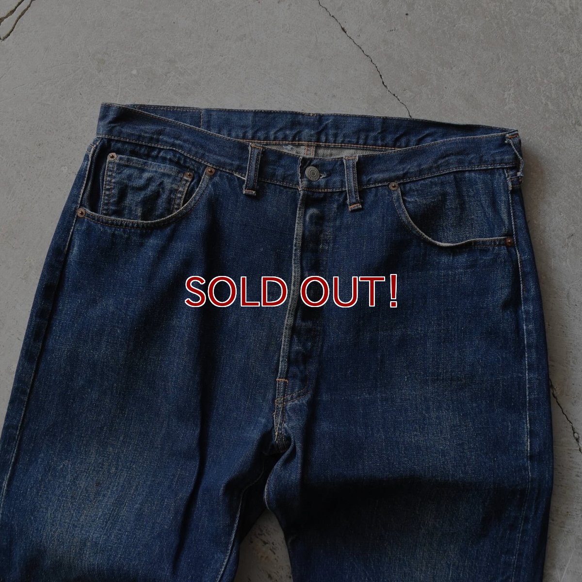 画像4: 1960s LEVI'S 501E　 "WAIST SINGLE"　 実寸W90cm L78cm  (4)
