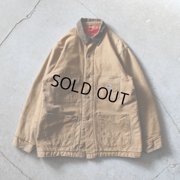 画像1: 1960s SEARS ブラウンダックカバーオール　 /キルティングライナー　 "MADE IN USA"　 実寸L 