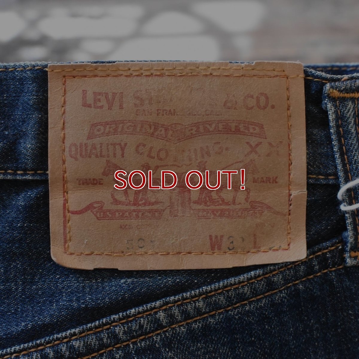 画像2: 1960s LEVI'S 501E　 "WAIST SINGLE"　 実寸W90cm L78cm  (2)