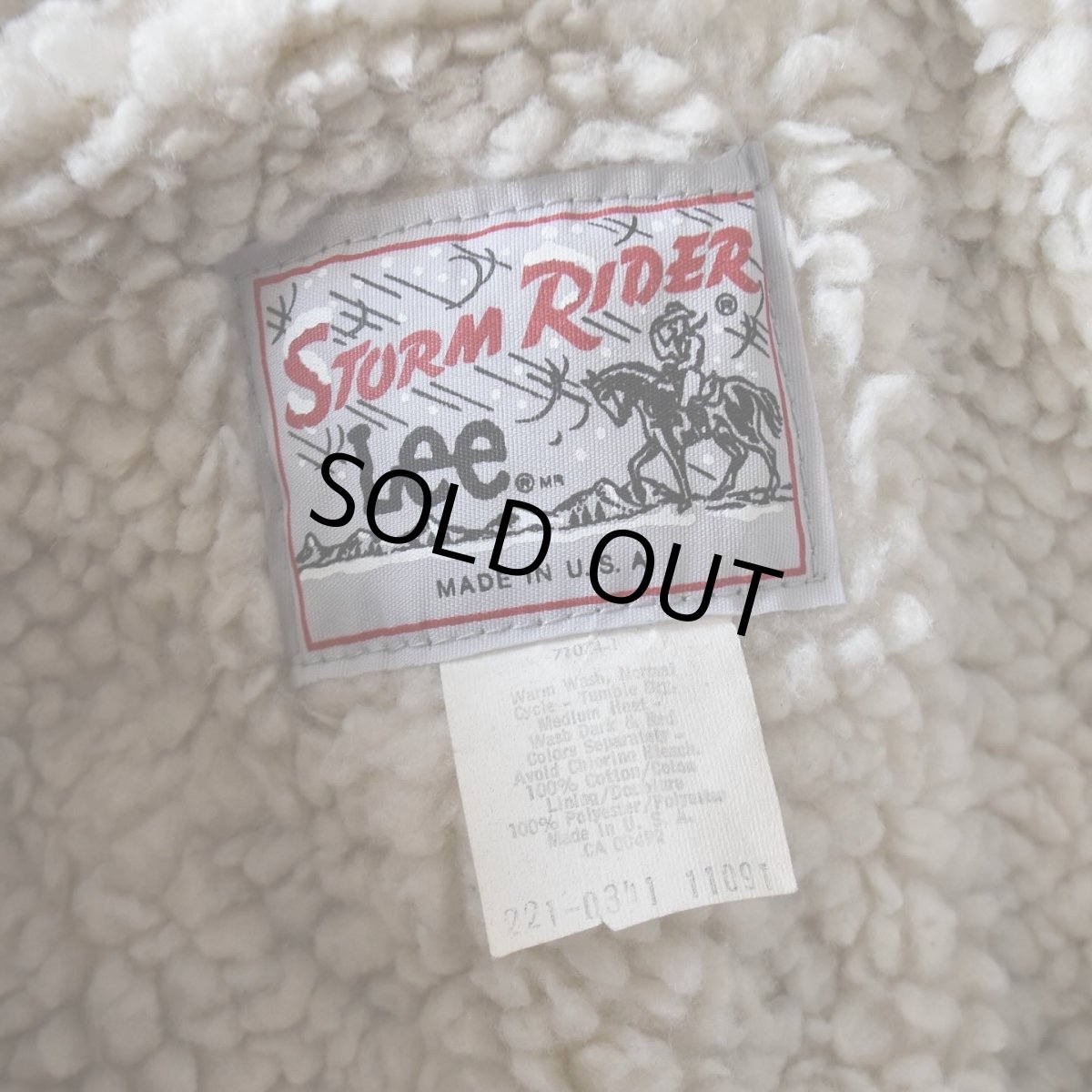 画像4: 1980s LEE STORM RIDER デニムボアジャケット　 MADE IN USA　 実寸M  (4)