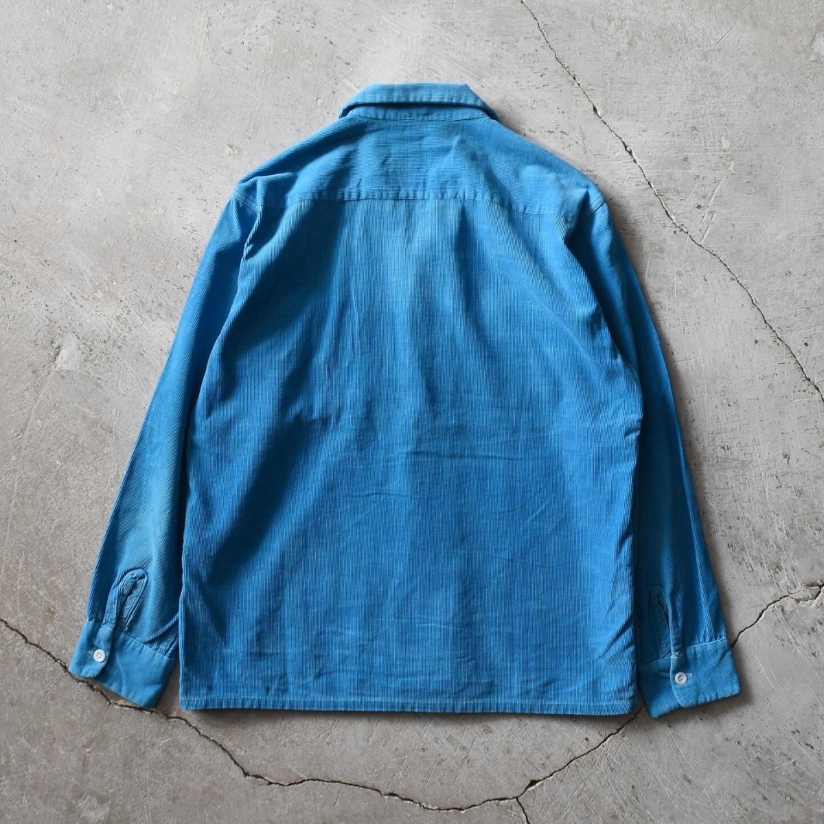 画像2: 1950s コーデュロイシャツ　 "TURQUOISE BLUE"　 実寸M  (2)