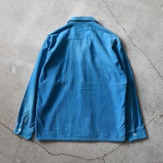 画像2: 1950s コーデュロイシャツ　 "TURQUOISE BLUE"　 実寸M  (2)