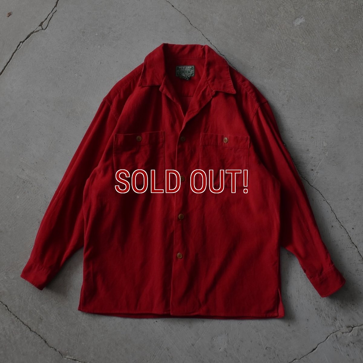 画像1: 1990s RALPH LAUREN COUNTRY コーデュロイシャツ　 "ELBOW PATCH"　 表記M  (1)