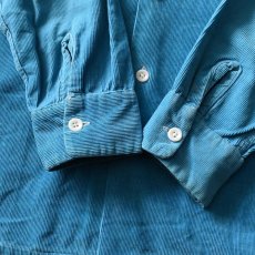 画像10: 1950s コーデュロイシャツ　 "TURQUOISE BLUE"　 実寸M  (10)