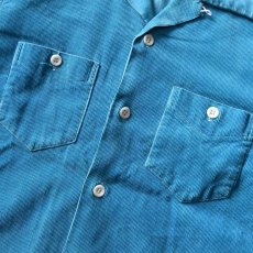 画像7: 1950s コーデュロイシャツ　 "TURQUOISE BLUE"　 実寸M  (7)