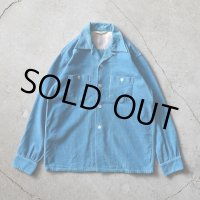 1950s コーデュロイシャツ　 "TURQUOISE BLUE"　 実寸M 