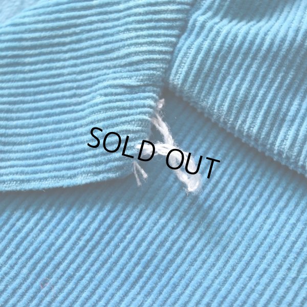 画像6: 1950s コーデュロイシャツ　 "TURQUOISE BLUE"　 実寸M 