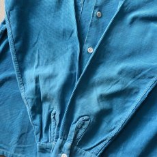 画像9: 1950s コーデュロイシャツ　 "TURQUOISE BLUE"　 実寸M  (9)
