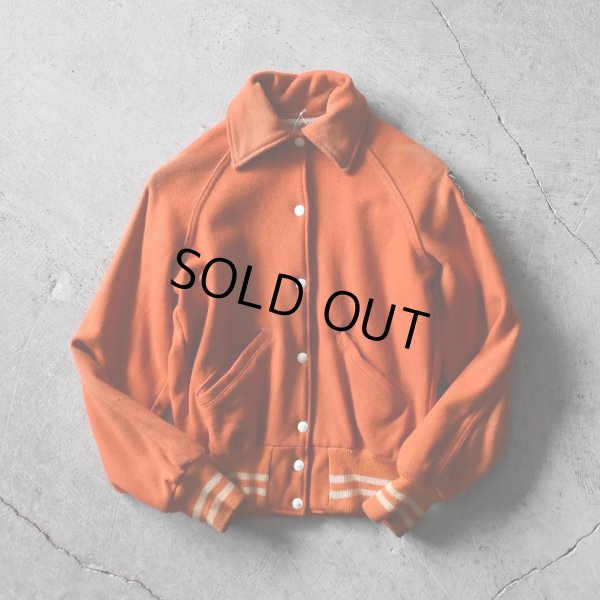 画像2: 1960s SPEEDLINE メルトンスタジャン　 "ORANGE JACKETS"　 表記Woman's 34 