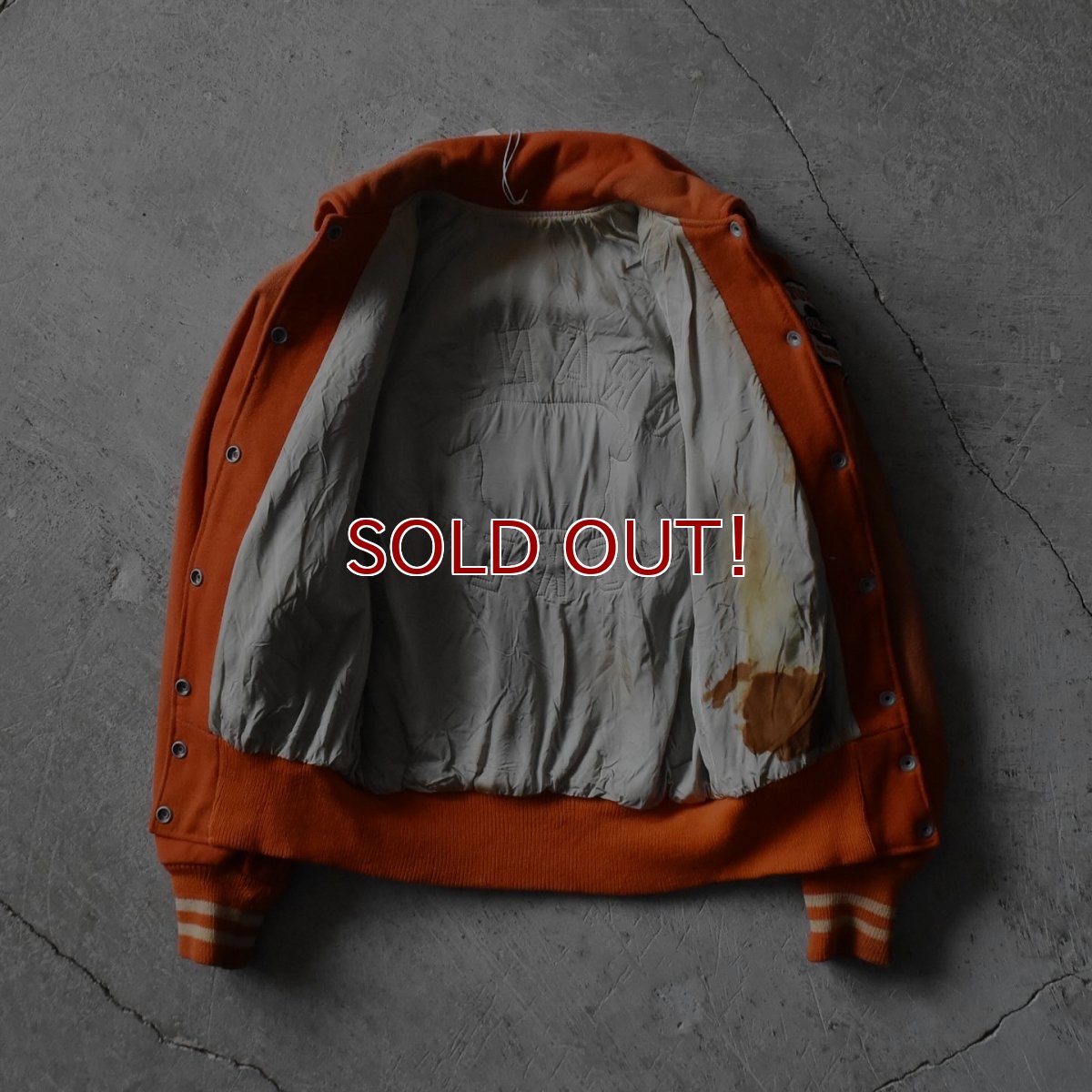 画像3: 1960s SPEEDLINE メルトンスタジャン　 "ORANGE JACKETS"　 表記Woman's 34  (3)