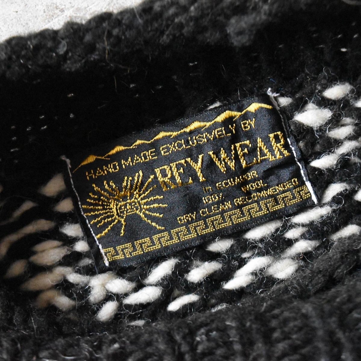 画像3: REY WEAR エクアドルニット　 "MADE IN ECUADOR"　 実寸L-XL  (3)
