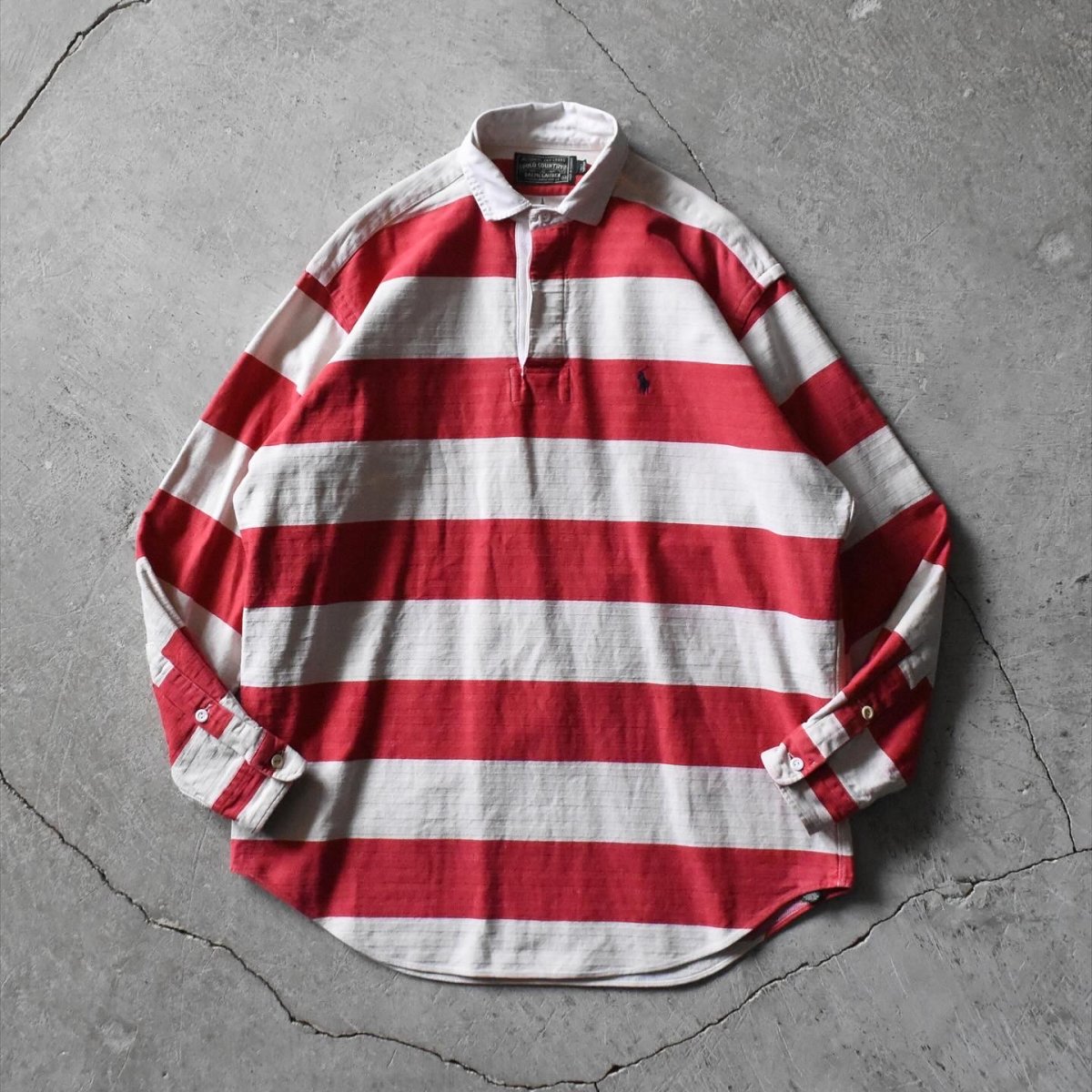 画像1: 1990s POLO COUNTRY ヘリンボーンラガーシャツ　 表記M  (1)