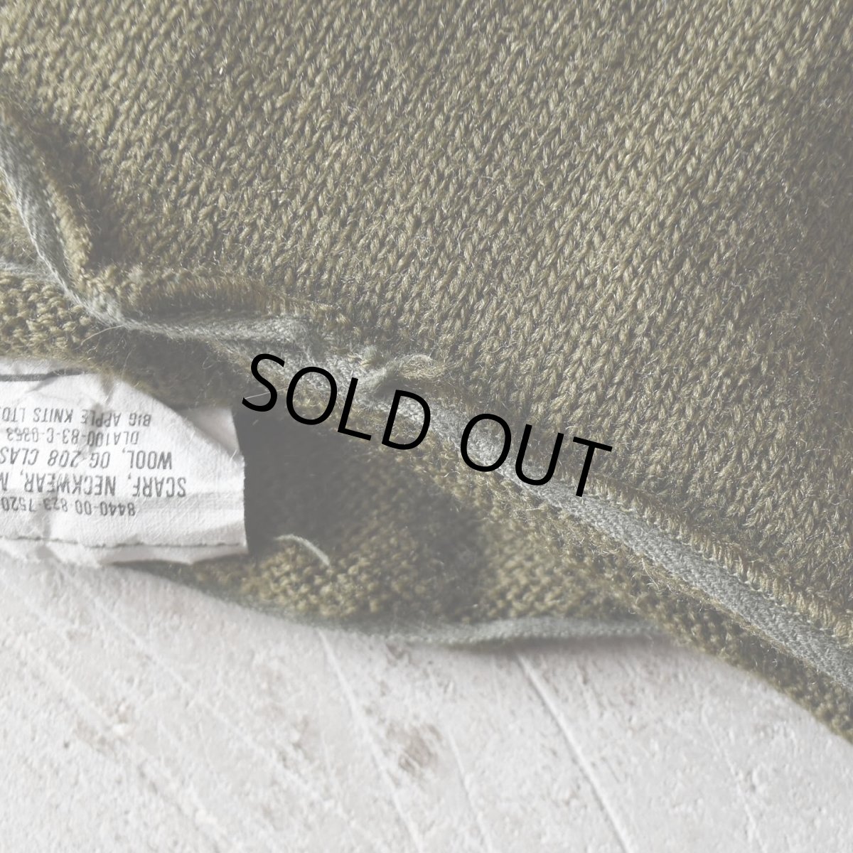 画像3: 1980s US.MILITARY ウールマフラー  (3)