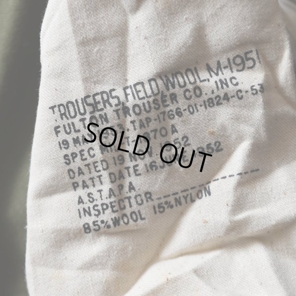 画像5: "DEAD STOCK"　 50s US.ARMY M-51ウールフィールドパンツ　 表記SHORT-SMALL 