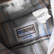 画像3: 1970s〜 FIVEBROTHER ヘビーネルシャツ　 "MADE IN USA"　 表記M  (3)