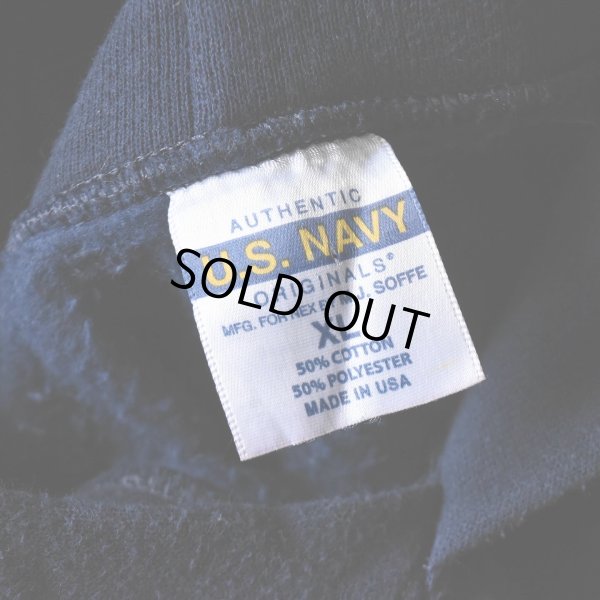 画像3: US.NAVY スウェットパーカー　 "MADE IN USA"　 表記XL 