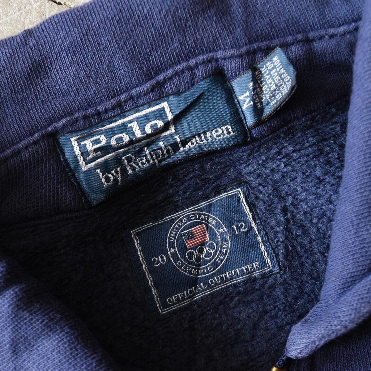 画像2: Polo by RalphLauren ハーフジップスウェット　 "2012 USA OLYMPIC TEAM"　 表記M  (2)
