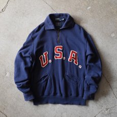 画像1: Polo by RalphLauren ハーフジップスウェット　 "2012 USA OLYMPIC TEAM"　 表記M  (1)