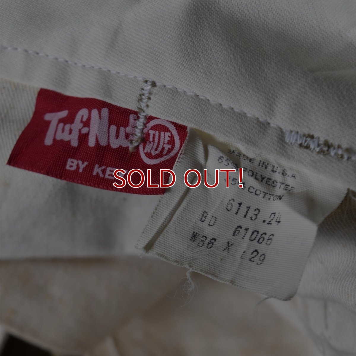画像3: 1970s TUF NUT チノワークパンツ　 "MADE IN USA"　 表記W36 L29  (3)