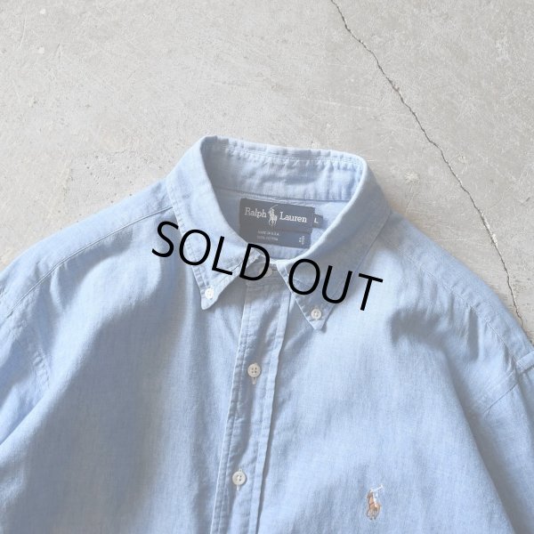 画像4: 1990s Ralph Lauren シャンブレーシャツ　 "MADE IN USA"　 表記L 