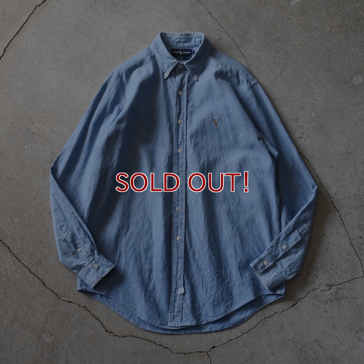 画像1: 1990s Ralph Lauren シャンブレーシャツ　 "MADE IN USA"　 表記L  (1)