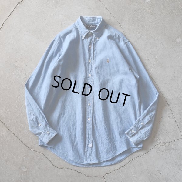 画像1: 1990s Ralph Lauren シャンブレーシャツ　 "MADE IN USA"　 表記L 