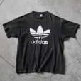 画像1: 1990s adidas トレフォイルTシャツ　<br>"FADE BLACK /MADE IN USA"　<br>表記XL<br> (1)