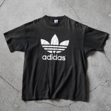 画像1: 1990s adidas トレフォイルTシャツ　 "FADE BLACK /MADE IN USA"　 表記XL  (1)