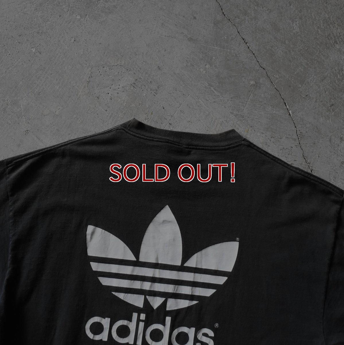 画像9: 1990s adidas トレフォイルTシャツ　 "FADE BLACK /MADE IN USA"　 表記XL  (9)