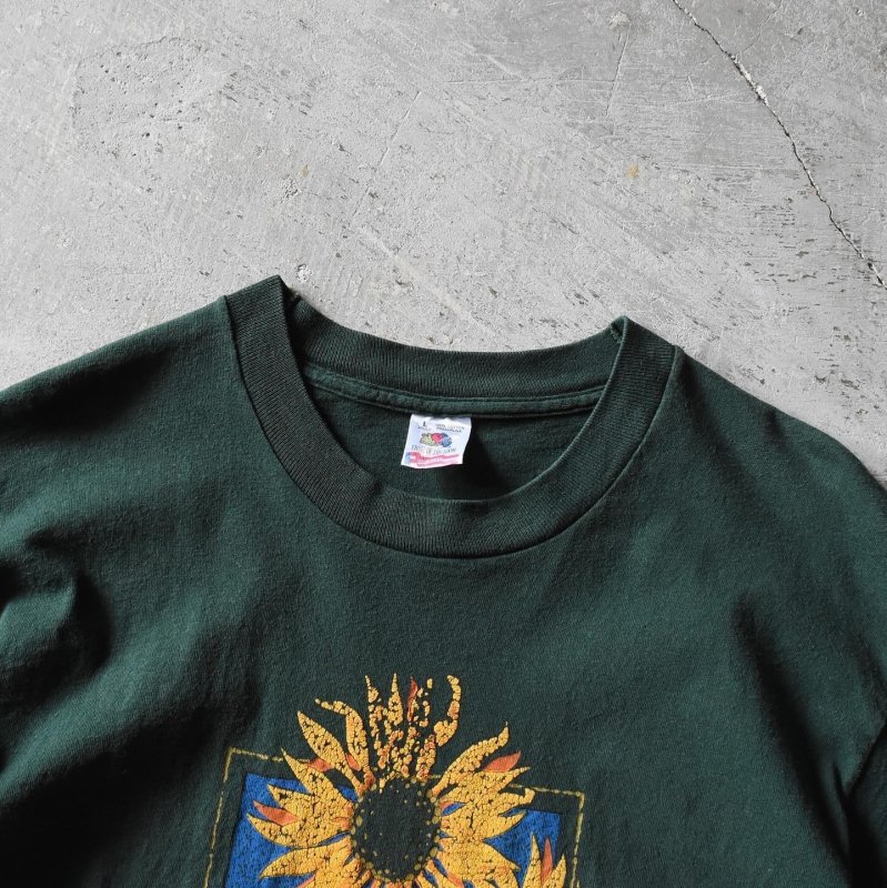 90s The Nature Companyひまわり アートTシャツL USA製 1990s ひまわり アートTシャツ 