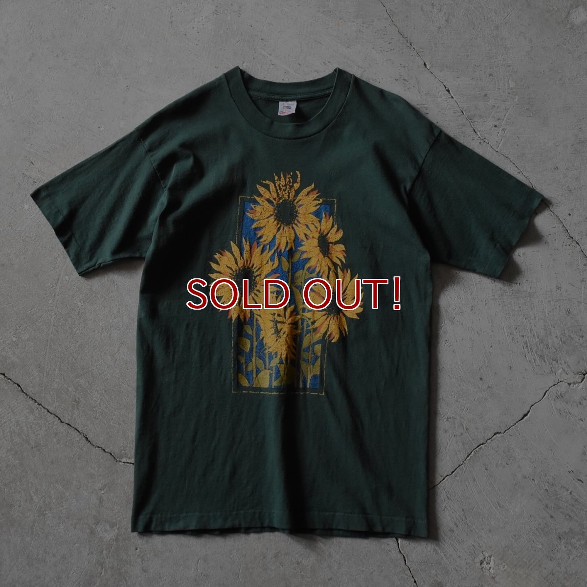 画像1: 1990s ひまわり アートTシャツ　 "MADE IN USA"　 表記L  (1)