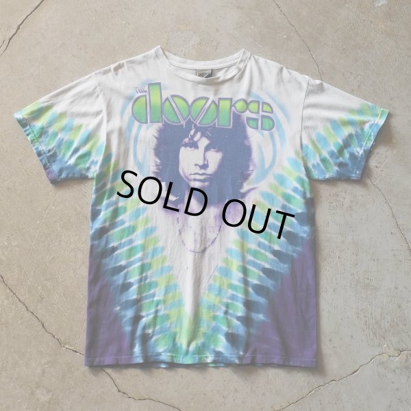 画像1: 2000s THE Doors  JIM MORISON タイダイTシャツ　 "LIQUID BLUE /MADE IN MEXICO"　 表記L 