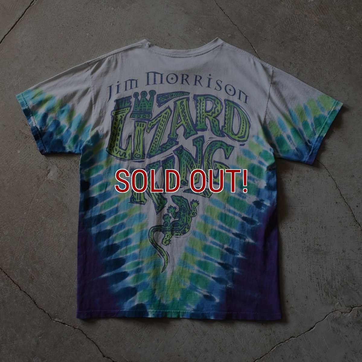 画像2: 2000s THE Doors  JIM MORISON タイダイTシャツ　 "LIQUID BLUE /MADE IN MEXICO"　 表記L  (2)