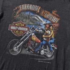 画像4: 1990s HARLEY-DAVIDSON "FREEDOM OF THE ROAD"Tシャツ　 "3D EMBLEM /MADE IN USA"　 実寸L  (4)