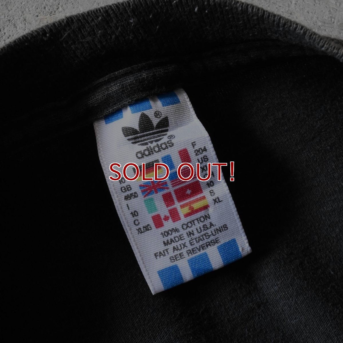 画像3: 1990s adidas トレフォイルTシャツ　 "FADE BLACK /MADE IN USA"　 表記XL  (3)
