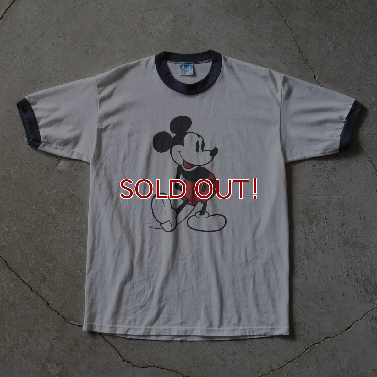 画像1: 1980s MICKEY MOUSE リンガーTシャツ　 "MADE IN USA"　 表記L  (1)