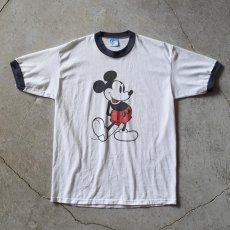画像1: 1980s MICKEY MOUSE リンガーTシャツ　 "MADE IN USA"　 表記L  (1)
