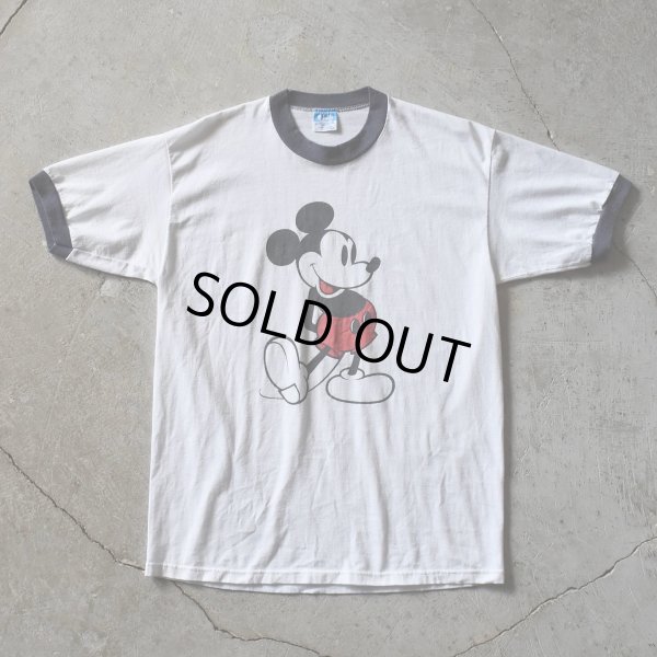 画像1: 1980s MICKEY MOUSE リンガーTシャツ　 "MADE IN USA"　 表記L 